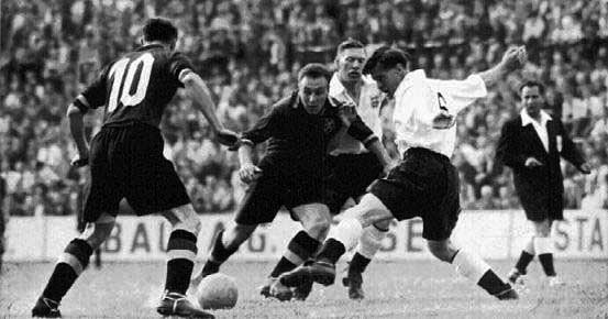 Wereldbeker 1954: Rik Coppens tijdens de wedstrijd tegen Engeland (4-4)