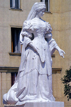 Het standbeeld van Sissi in Nagykanizsa.