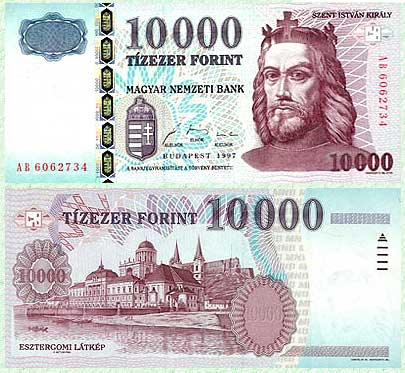 Bankbiljet van 10.000 Forint
