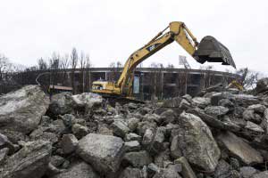 Begin afbraak Puskás Ferenc Stadion 2016.