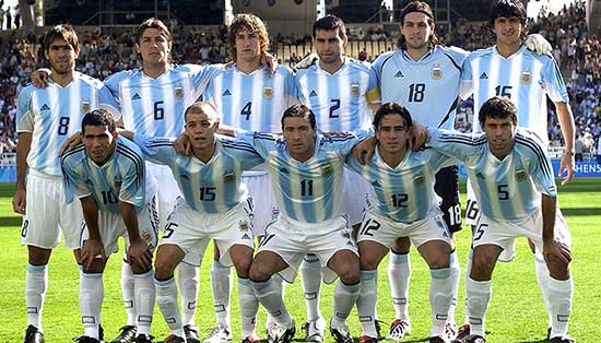 Argentinië, winnaar Olympische Spelen 2004 in Atheney. 