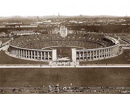 Het Olympisch Stadion in Berlijn.