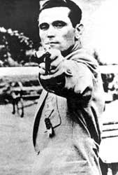Takács Károly, de linkshandige Hongaarse scherpschutter.