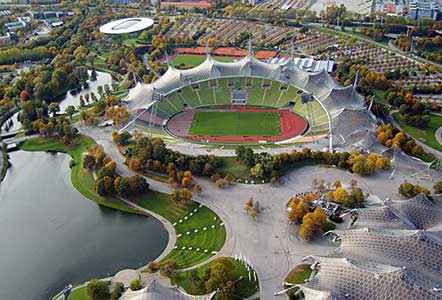 Het Olympiastadion in Munchen.