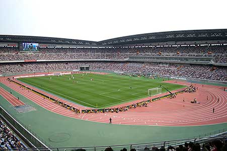 Het Nissan Stadion in Yokohama (Japan), waar de finale werd gespeeld.