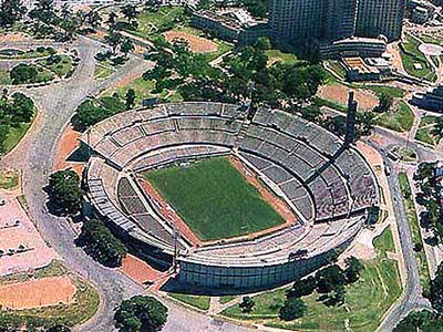 Het Estadio Azteca in Mexico waar de WK-finale van 1970 gespeeld werd.