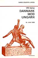 Het programma voor Denemarken-Hongarije op 15 juni 1969.