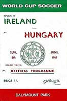 Het programma voor Ierland-Hongarije op 8 juni 1969.