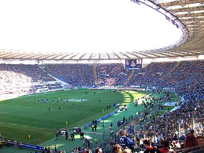 Het Stadio Olimpico in Rome waar de finale werd gespeeld.