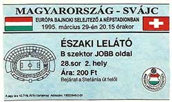 Hongarije-Zwitserland 29-3-1995