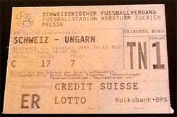 Zwitserland-Hongarije 11-10-1995