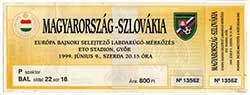 Hongarije-Slowakije 9-6-1999