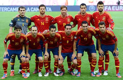 Spanje Europees kampioen 2012.