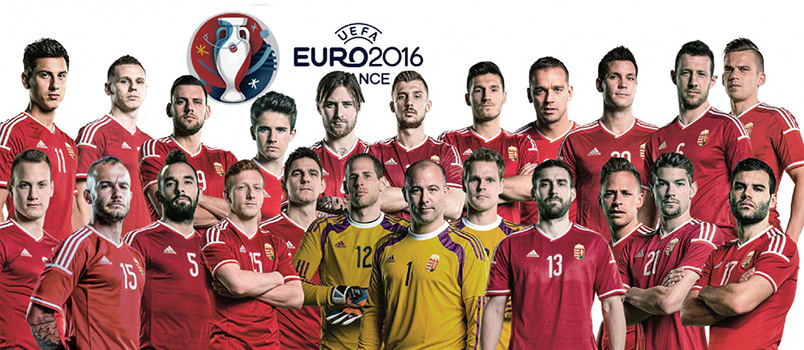 De Hongaarse selectie voor het Europees Kampioenschap 2016 in Frankrijk.