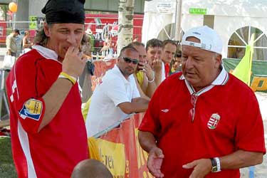 Ferenc bij het Beach Soccer.