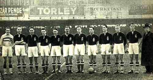 Hongaars Nationaal elftal van 25 maart 1938