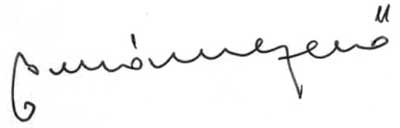 Handtekening recent verleden.