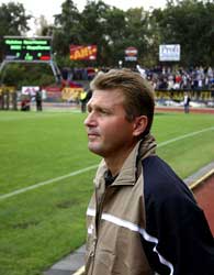 Détári als trainer bij Nyíregyháza Spartacus Football Club.