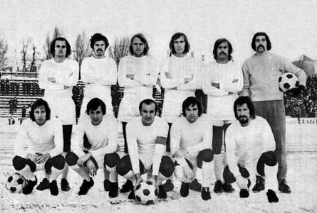 Het team van Újpest Dózsa 1973.