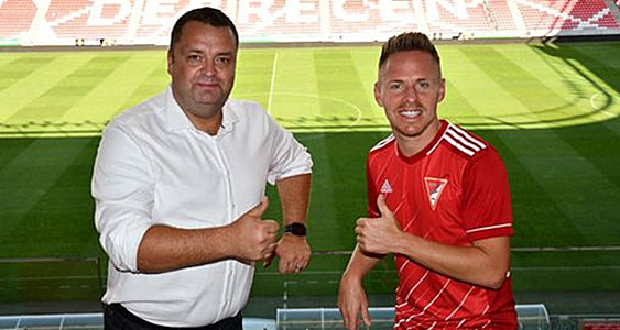 Dzsudzsák bij zijn transfer naar Debreceni VSC-TEVA in september 2020.