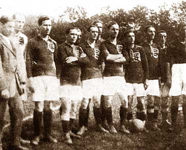 De Hongaarse nationale ploeg in juni 1918