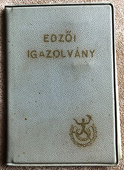 Het trainersdiploma van Hegyi Sándor van 14 september 1965.
