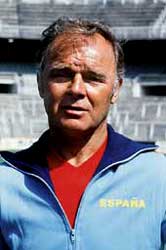 Kubala in 1971 als trainer van de Spaanse Nationale Ploeg.