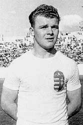 Kubala László als Hongaars international.