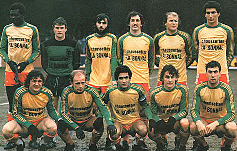 Ladinzsky met het team van Valenciennes FC 1979-1980.