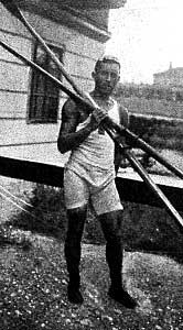 Miltiades Manno als roeier.