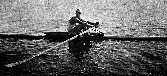 Miltiades Manno als roeier.