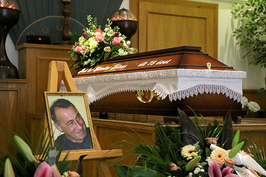 Begrafenisdienst voor Müller Sándor op 12-4-2024.