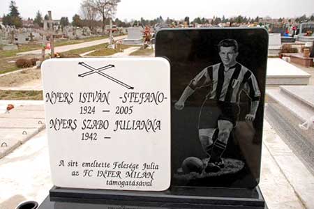 Het graf van Nyers István in Subotica.