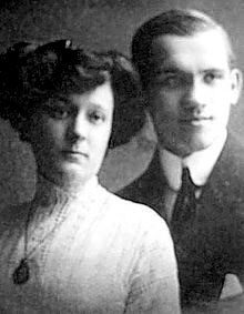 Schlosser-Lakatos Imre met zijn echtgenote Fritz Erzsébet (Elza). 