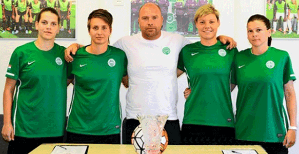 De nieuwe aanwinsten van Ferencvárosi TC nõi op 10 juli 2016.