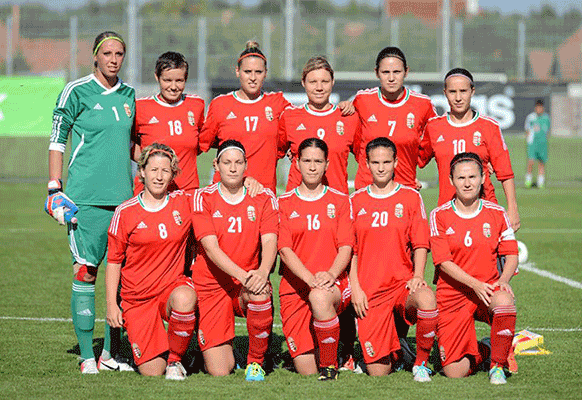 Het nationaal team bij de wedstrijd tegen Roemenië op 3 september 2013 (3-2 winst)