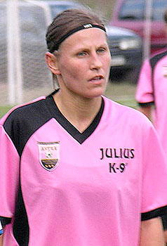 Szekér Anita in de kleuren van Astra HFC in 2012.