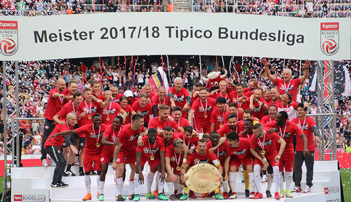 FC Red Bull Salzburg Kampioen van Oostenrijk 2018.