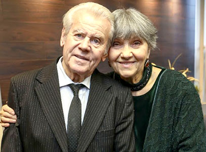 Szücs Lajos samen met zijn echtgenote Pécsi Ildikó op latere leeftijd.