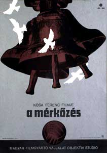 Affiche van de film 'A Mérközés' (1980) waarin Vidáts figureerde.