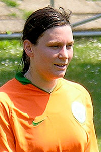 Zágor Bernadett bij Ferencvárosi TC in 2011...