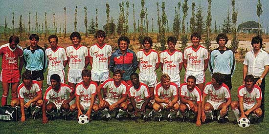Zombori met het team van Montpellier HSC.