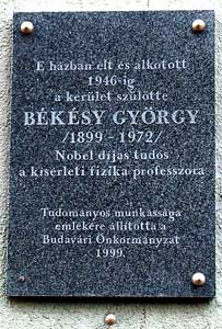 Gedenkplaat in Budapest