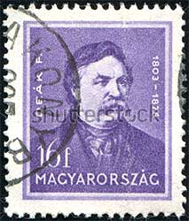 Postzegel Hongarije Y&T 454 van 1932-37 met Deák Ferenc .