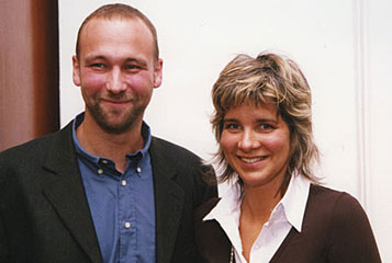 Krisztina met haar man Vigasi Ádám...