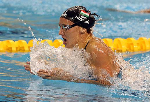 Katinka in actie in 2013 in Doha.