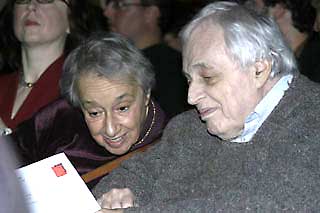 Ligeti samen met zijn echtgenote Vera.