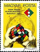 Hongaars postzegel van Rubik.