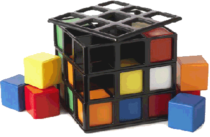 Rubik's kubus 17x17x17 eindresultaat.