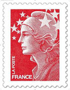 Postzegelontwerp Marianne 2008.
